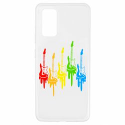 Чехол для Samsung A32 4G Разноцветные гитары - PrintSalon