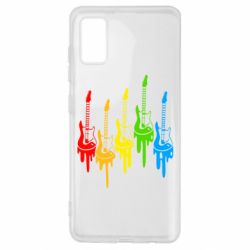 Чехол для Samsung A41 Разноцветные гитары - PrintSalon