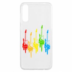 Чехол для Samsung A50 Разноцветные гитары - PrintSalon