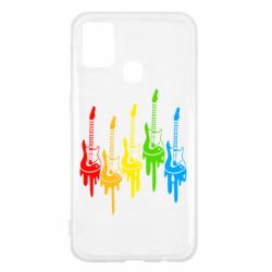 Чехол для Samsung M31 Разноцветные гитары - PrintSalon