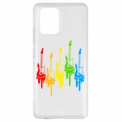 Чехол для Samsung S10 Lite Разноцветные гитары - PrintSalon