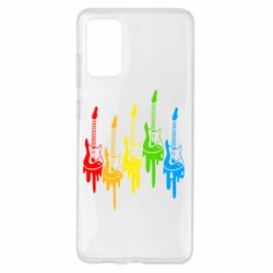 Чехол для Samsung S20+ Разноцветные гитары - PrintSalon