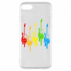 Чехол для iPhone 8 Разноцветные гитары - PrintSalon