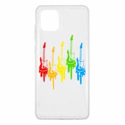 Чехол для Samsung Note 10 Lite Разноцветные гитары - PrintSalon
