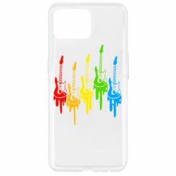 Чехол для Oppo Reno 4 Lite Разноцветные гитары - PrintSalon