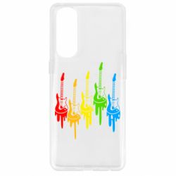 Чехол для Oppo Reno 4 Pro Разноцветные гитары - PrintSalon