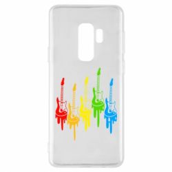 Чехол для Samsung S9+ Разноцветные гитары - PrintSalon