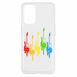 Чехол для Oppo Reno 5 4G Разноцветные гитары - PrintSalon