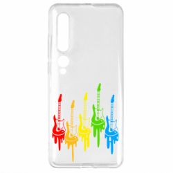 Чехол для Xiaomi Mi10/10 Pro Разноцветные гитары - PrintSalon