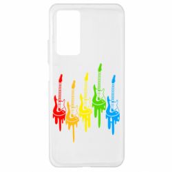 Чехол для Xiaomi Mi 10T/10T Pro Разноцветные гитары - PrintSalon