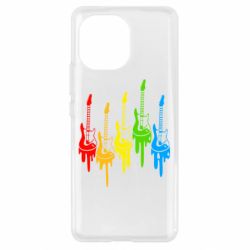 Чехол для Xiaomi Mi11 Разноцветные гитары - PrintSalon