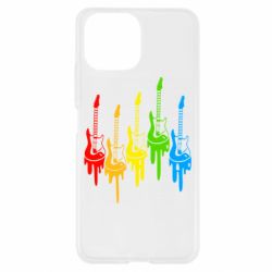 Чехол для Xiaomi Mi11 Lite Разноцветные гитары - PrintSalon