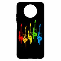 Чехол для Xiaomi Redmi Note 9 5G/Redmi Note 9T Разноцветные гитары
