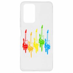 Чехол для Xiaomi Redmi Note 10 Pro Разноцветные гитары - PrintSalon