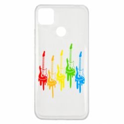 Чехол для Xiaomi Redmi 9c Разноцветные гитары - PrintSalon