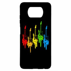 Чехол для Xiaomi Poco X3 Разноцветные гитары - PrintSalon