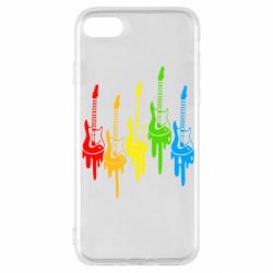 Чехол для iPhone SE 2022 Разноцветные гитары - PrintSalon