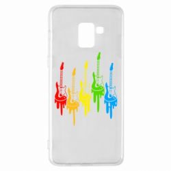Чехол для Samsung A8+ 2018 Разноцветные гитары - PrintSalon