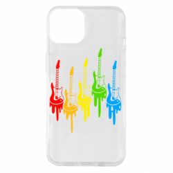 Чехол для iPhone 14 Разноцветные гитары - PrintSalon