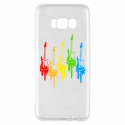 Чехол для Samsung S8 Разноцветные гитары - PrintSalon
