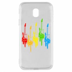 Чехол для Samsung J3 2017 Разноцветные гитары - PrintSalon