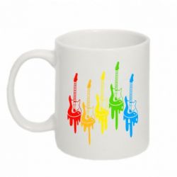 Чашка 320ml Разноцветные гитары - PrintSalon