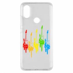 Чехол для Xiaomi Mi A2 Разноцветные гитары - PrintSalon