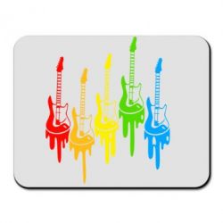 Коврик для мыши Разноцветные гитары - PrintSalon