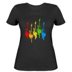 Женская футболка Разноцветные гитары - PrintSalon