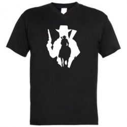 Мужская футболка  с V-образным вырезом RDR silhouette - PrintSalon