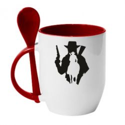 Чашка с ложкой RDR silhouette - PrintSalon