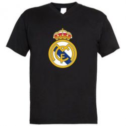 Мужская футболка  с V-образным вырезом Real Madrid - PrintSalon