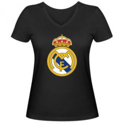 Женская футболка с V-образным вырезом Real Madrid - PrintSalon