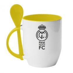 Чашка с ложкой Реал Мадрид