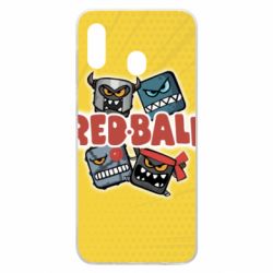 Чохол для Samsung A20 Red ball characters - PrintSalon
