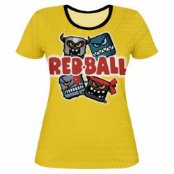 Жіноча 3D футболка Red ball characters - PrintSalon