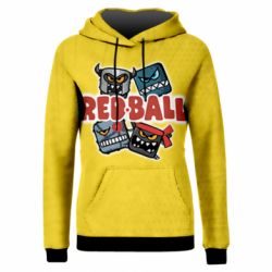 Жіноче 3D худі Red ball characters - PrintSalon