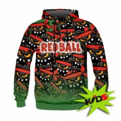 Дитяче 3D худі Red ball fill - PrintSalon