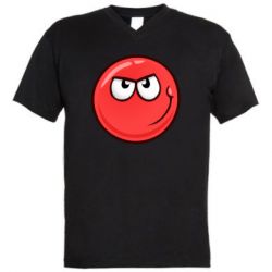 Мужская футболка  с V-образным вырезом Red Ball game - PrintSalon