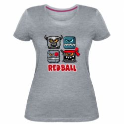 Женская премиум футболка Red ball heroes - PrintSalon