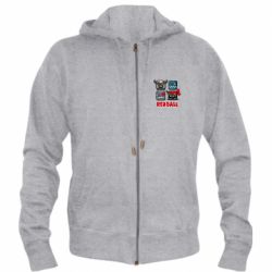 Мужское худи на молнии Red ball heroes - PrintSalon