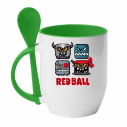 Чашка с ложкой Red ball heroes - PrintSalon