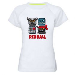 Женская футболка для спорта Red ball heroes - PrintSalon