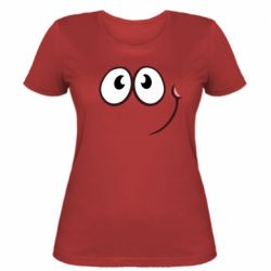 Женская футболка Red ball smile - PrintSalon
