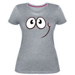 Женская премиум футболка Red ball smile - PrintSalon