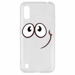 Чехол для Samsung A01/M01 Red ball smile - PrintSalon