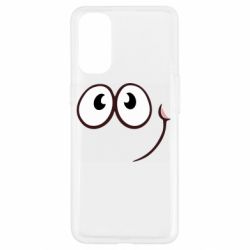 Чехол для Oppo Reno 4 Red ball smile - PrintSalon