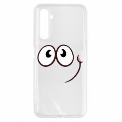 Чехол для Realme 6 Red ball smile - PrintSalon