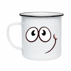 Кружка эмалированная Red ball smile - PrintSalon