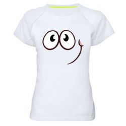 Женская футболка для спорта Red ball smile - PrintSalon